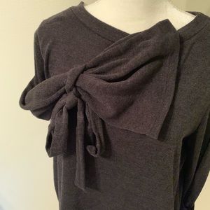 Black bell-sleeve sweater